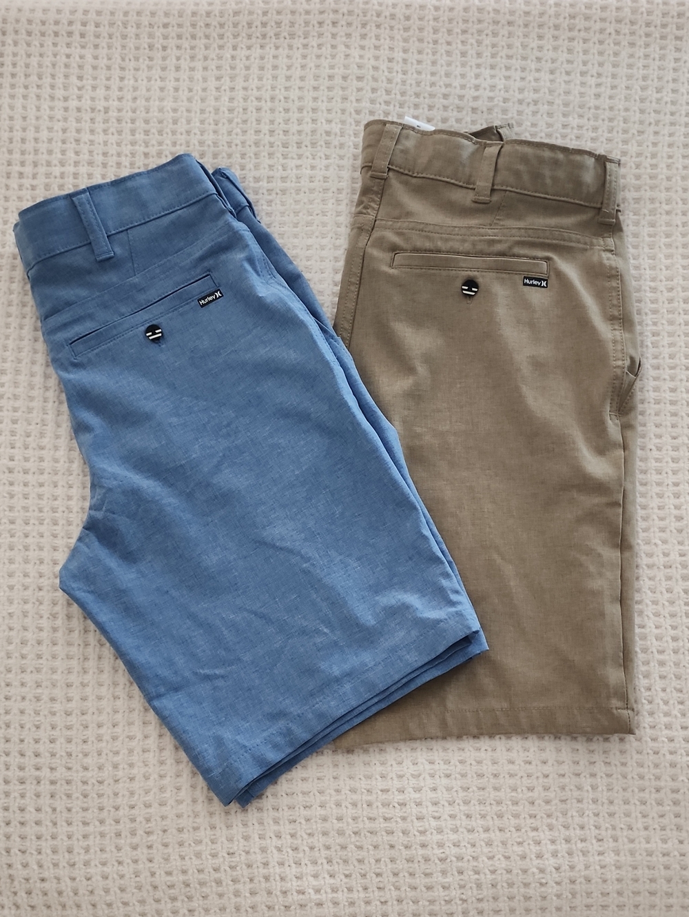 Hurley Boys Hybid Shorts in Blue and Tan